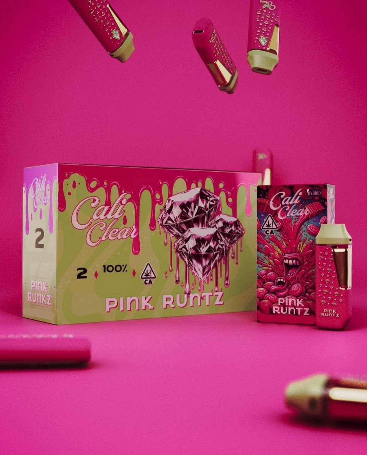 Cali Clear Disposable Pink Runtz